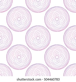 Creative mandala seamless pattern for textile. 
