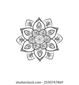 creative mandala vector design with black color