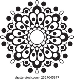Design de Silhueta Vetor Mandala Criativo