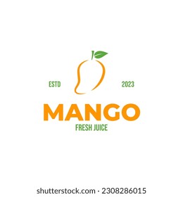 Creative mango fruit organic logo design vector concept illustration idea