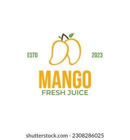Creative mango fruit organic logo design vector concept illustration idea