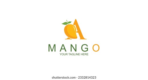 Creative mango logo design with unique concept| premium vector