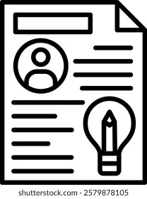 Creative Manifesto icon line vector illustration