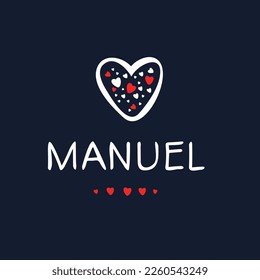 Creative (Manuel) name, Vector illustration.