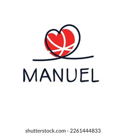 Creative (Manuel) name, Vector illustration.