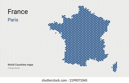 Creative Map Of France. Political Map. Capital Paris. World Countries Vector Maps Series. 