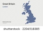 Creative map Great Britain. Political map. London. UK. World Countries vector maps series. 