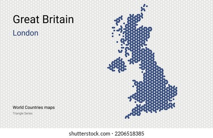 Mapa creativo de Gran Bretaña. Mapa político. Londres. Reino Unido. Serie de mapas de vectores de World Countries. 