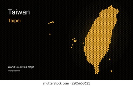 Creative Map Taiwan Republic China Capital Stock Vector (Royalty Free ...