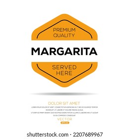 Bebida creativa (Margarita), pegatina de Margarita, ilustración vectorial.