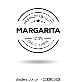 Creative (Margarita) drink, Margarita sticker, vector illustration.