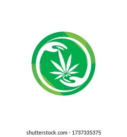 creative marijuana and modern cannabis logo graphics