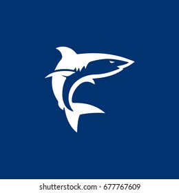 creative marine animal shark designed in editable vector format.