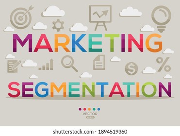 Kreativ (Marktsegmentierung) Bannerwort mit Symbol, Vektorgrafik.