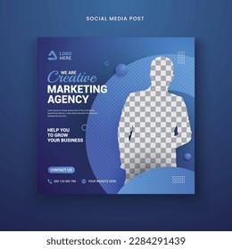 Creative marketing agency and corporate social media post template