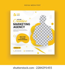 Creative marketing agency and corporate social media post template