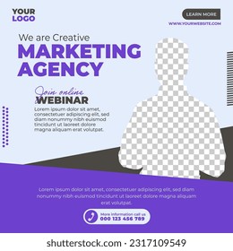 Creative marketing agency and corporate social media post template