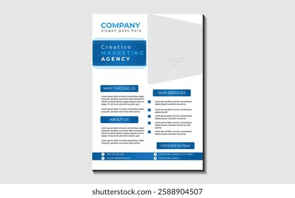 Creative Marketing Agency Flyer, Corporate business, proposal, leaflet, company profile and Annual Report template