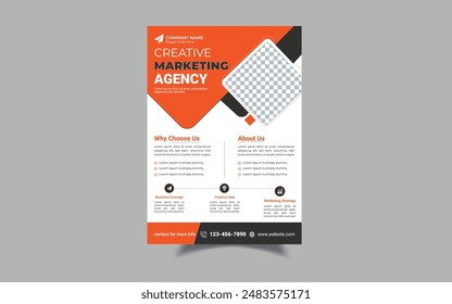 creative marketing agency flyer tamplate design 