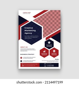 Creative marketing agency flyer.Modern digital marketing flyer poster vector design