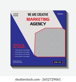 Promoção da Creative Marketing Agency - Anúncio de mídia social