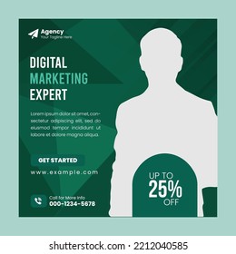 Creative marketing agency social media post template