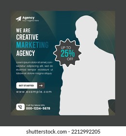 Creative marketing agency social media post template
