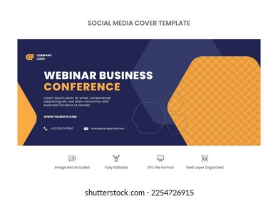 Creative marketing agency social media facebook cover banner template