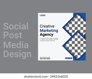 Creative marketing agency social media post design