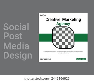 Creative marketing agency social media post design