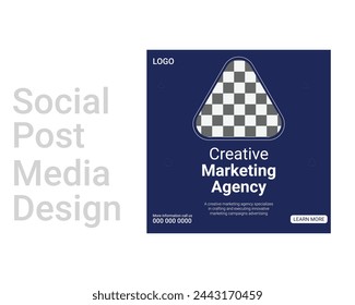 Creative marketing agency social media post design