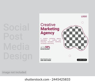 Creative marketing agency social media post design