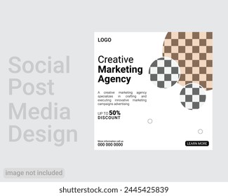 Creative marketing agency social media post design