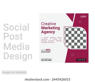 Creative marketing agency social media post design