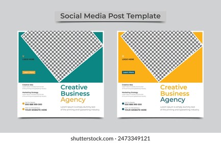 Creative marketing agency social media post design template..eps
