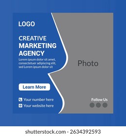 Creative marketing agency social media banner design