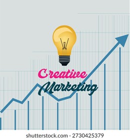 Creative Marketing Concept With Light Bulb And Rising Chart Symbolizing Growth And Innovation