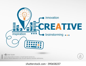 Creative and marketing concept. Performance concept for application development, creative process.