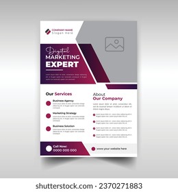 Creative marketing expert corporate business flyer design template