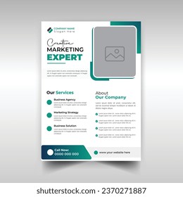 Creative marketing expert corporate business flyer design template
