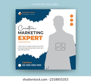 Creative marketing expert social media post and corporate business agency web banner template