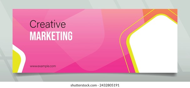 Creative Marketing Gradient Pink Banner Design