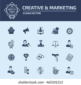 Creative and marketing icon set,vector