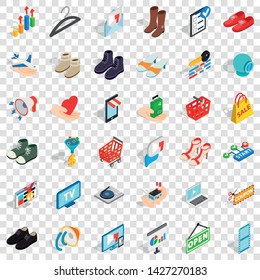 Creative marketing icons set. Isometric style of 36 creative marketing vector icons for web for any design
