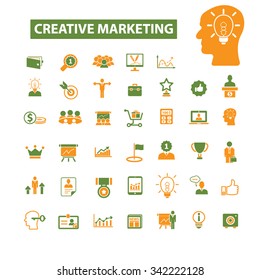 creative marketing  icons, signs vector concept set for infographics, mobile, website, application
