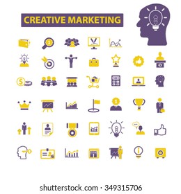 creative marketing  icons, signs vector concept set for infographics, mobile, website, application
