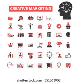 creative marketing  icons, signs vector concept set for infographics, mobile, website, application
