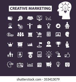 creative marketing  icons, signs vector concept set for infographics, mobile, website, application

