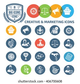 Creative and marketing icons,vector
