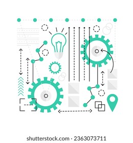 Creative marketing idea. Media content advertising, smm campaign vector illustration